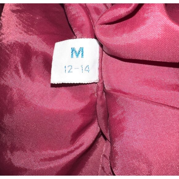 Vintage Dani Colby Burgundy Quilted Jacket M 12-14 Nylon Blend W/ Pockets - Picture 4 of 5